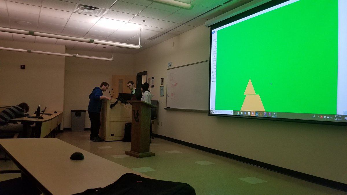 UGDClub's tweet photo. At today's meeting, some students showed off their work for the club's Warioware-esque project, Overtime Overdrive.
Here's a game where you have to complete the pyramids! https://t.co/H3n5kv88TK