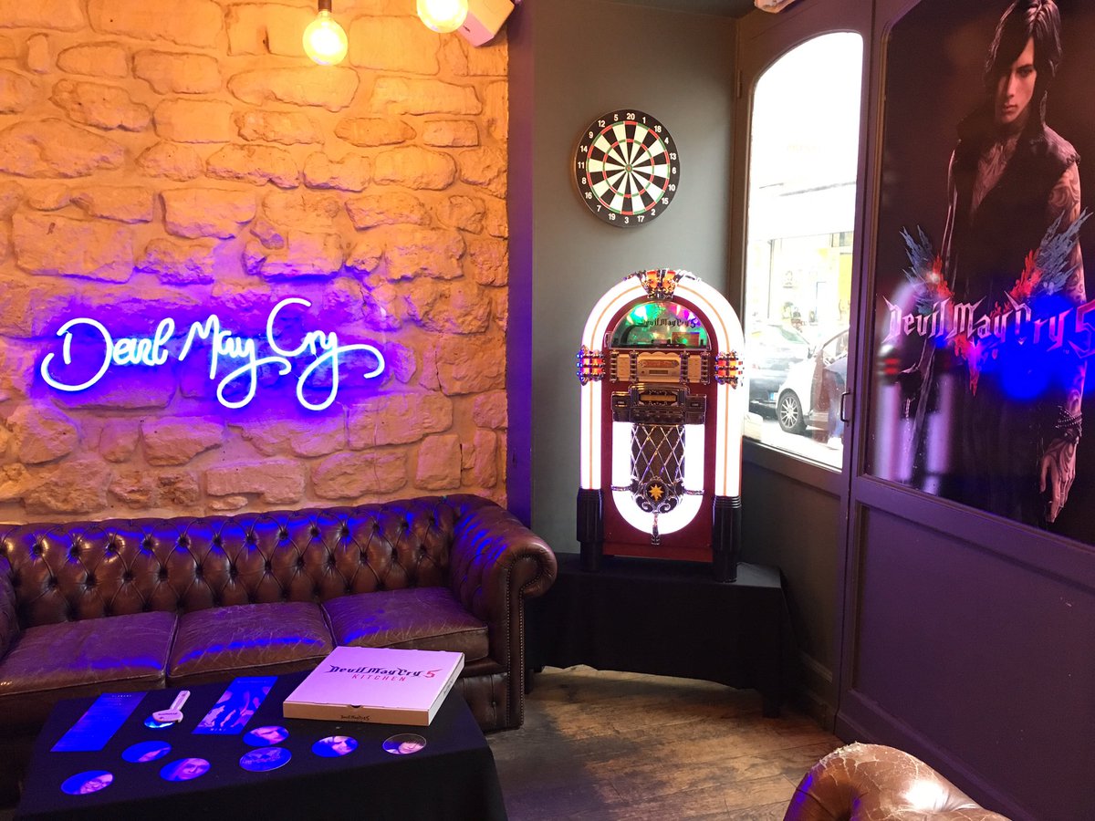 Brunelectrique's tweet photo. The #DevilMayCry5 kitchen will still be open tomorrow in Paris #DMC5Kitchen #Capcom https://t.co/IvfBmQfwDu