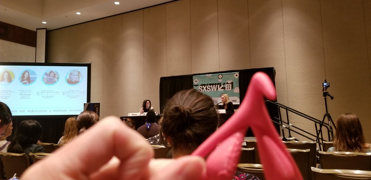 cpearl42's tweet photo. My first panel at #SXSW and I'm holding a life-sized 3D printed clitoris, brought by @abarrica from the wonderful sex ed site @OdotSchool.
How Women Are Rebuilding A Manmade Internet #Inthernet https://t.co/qRFmEnw6X2