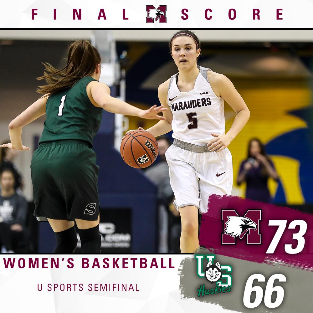 ♀️🏀 | FINAL

They've done it! The Marauders hold off the Huskies late to advance to the <a href="/usportsca/">U SPORTS</a> final for the first time in their history!

<a href="/mcmasteru/">McMaster University</a> will face the winner of the second semifinal between Laval and Ottawa. #GoMacGo