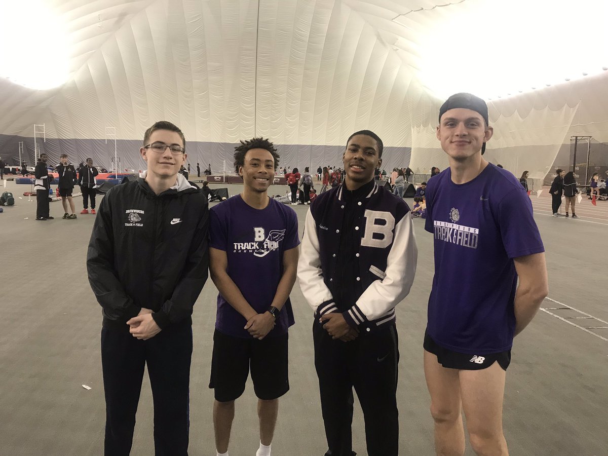 BHSDogsTrack's tweet photo. Distance Medley Relay was the highlight of the meet on the track!! They placed third running 10:55.15. Puts them 7th in the state in that event ⚡️⚡️⚡️
Senior Tyler Nolan 3:20.87
Freshman Haiden Diemer-McKinney 53.5
Sophomore Bryan Lomax 2:04.63
Junior Alex Freeman 4:35.97 https://t.co/s4AKvdyKsG