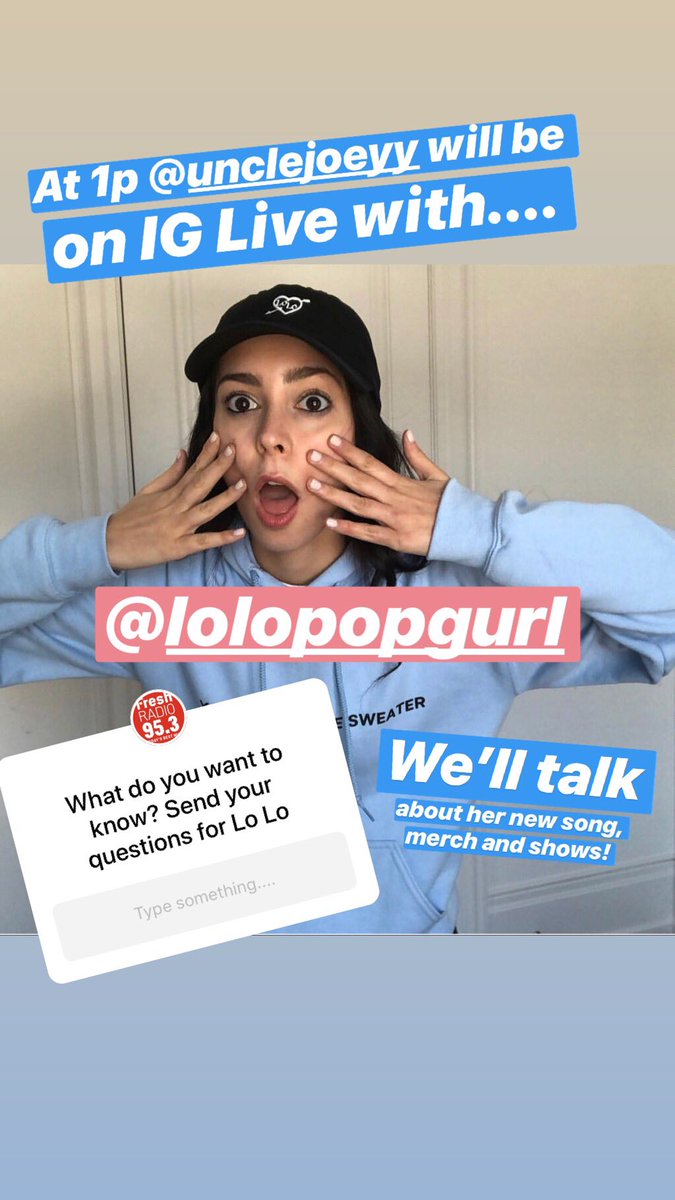 Energy953Radio's tweet photo. @UncleJoeyy will be joined by @itslolomusic on IG Live today at 1p!
She’s answering any and ALL of your questions ! 👀 #SweaterCollection https://t.co/9hZu8BYYjC