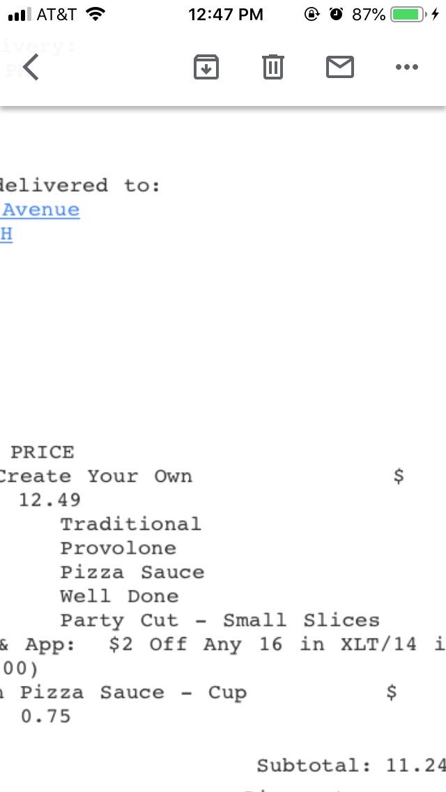 T_Allman's tweet photo. @LaRosasPizza  hey LaRosa’s. I love your pizza and order it all the time. But last night the pizza was disappointing for what seems like a small reason. But you didn’t party cut our pizza!  Just got done with surgery and first thing I could eat in 36 hours. Was so bummed https://t.co/cYUr3X1izm