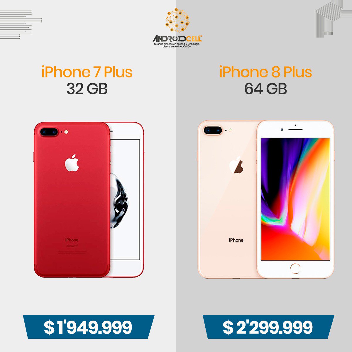 AndroidCellCol's tweet photo. AndroidCellCo te ofrece variedad de celulares, 📱 tanto en modelo; como en colores, tamaño y precio. Aquí LOS DESCUENTOS NO PARAN, contáctanos al 📞3134890315 - 3022736328 o compralo en nuestro sitio web 💻 https://t.co/BvC9r2RZok. #AndroidCellContigo https://t.co/pGmpp4fgWm