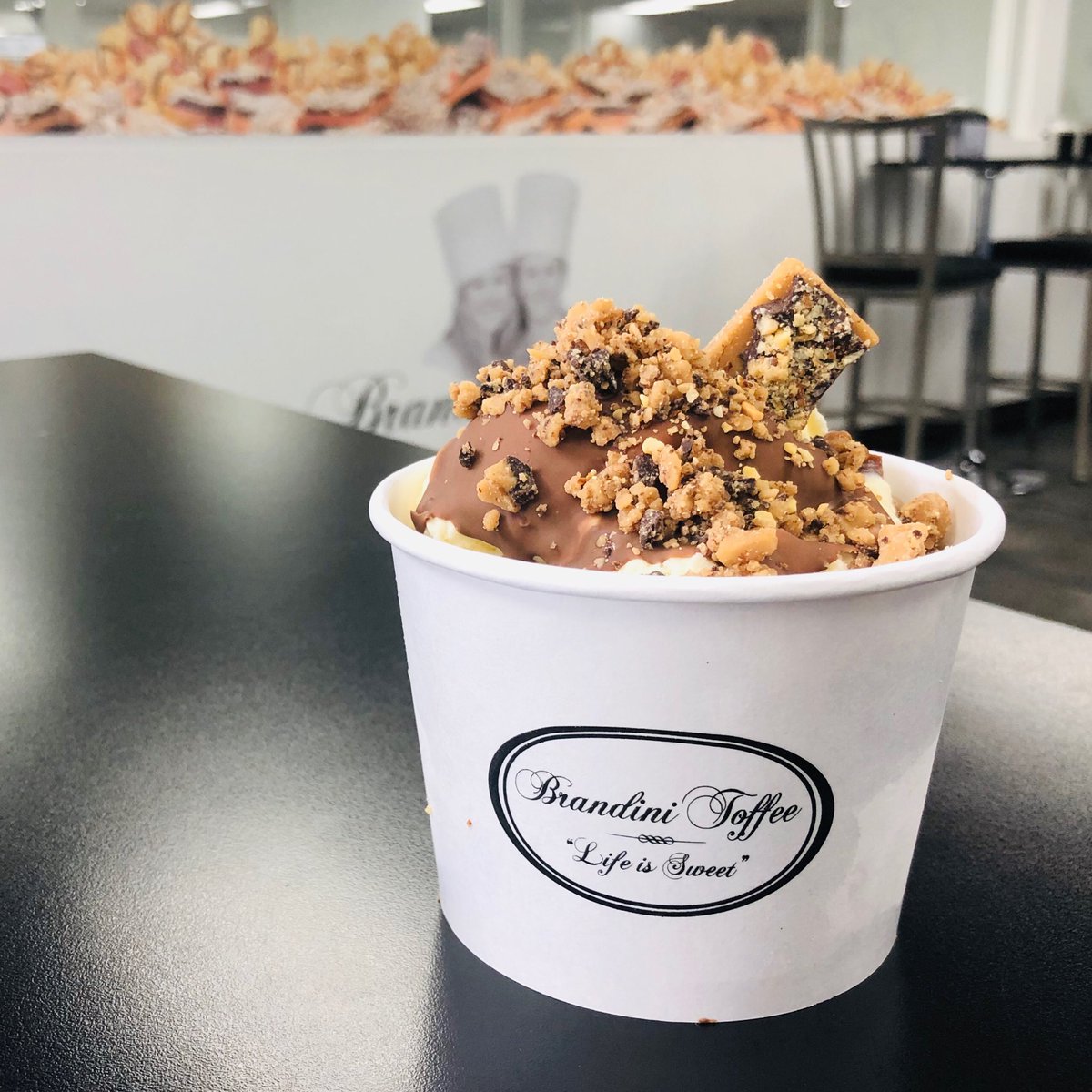 brandinitoffee's tweet photo. This little gem has been a big hit in its debut ⁦@LQAF⁩ happening today and tomorrow. If this doesn’t make you hungry we are also crafting Brandini shakes and hand-dipped ice cream bars. #Brandinitoffee #toffee #icecream #shakes #popcorn #ShopLocal https://t.co/8drjKXhvls