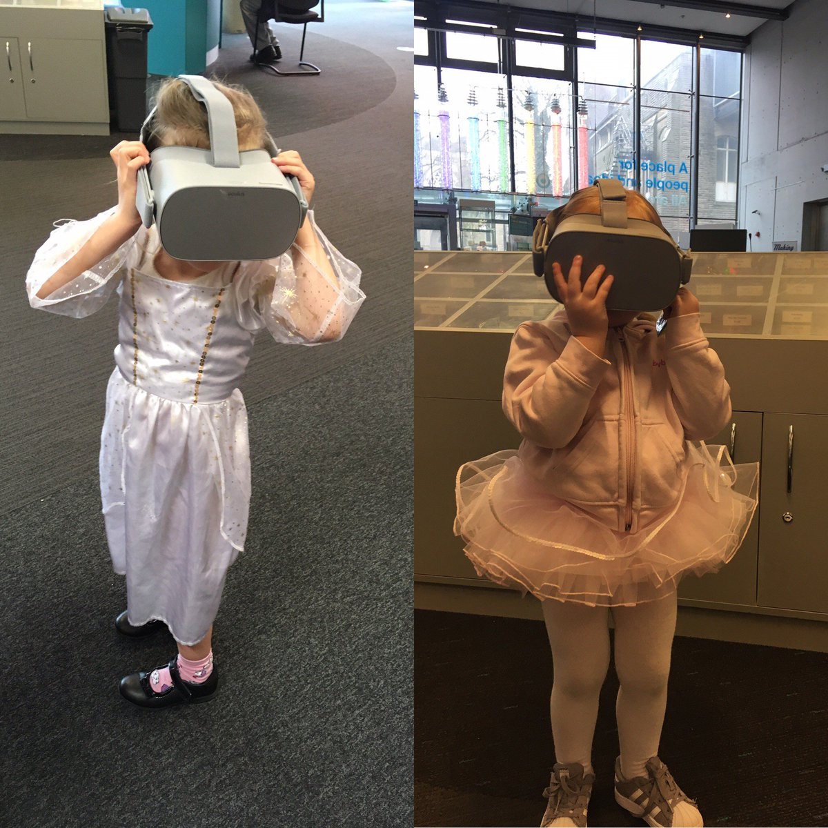 OldhamLibraries's tweet photo. Dressed as princesses, learning about how women in science changed the world. YES!!  #IWD2019 #VirtualReality #strongwomen #BalanceForBetterIWD2019 #womencanchangetheworld #oldham #oldhamlibraries https://t.co/NhColWhZEh