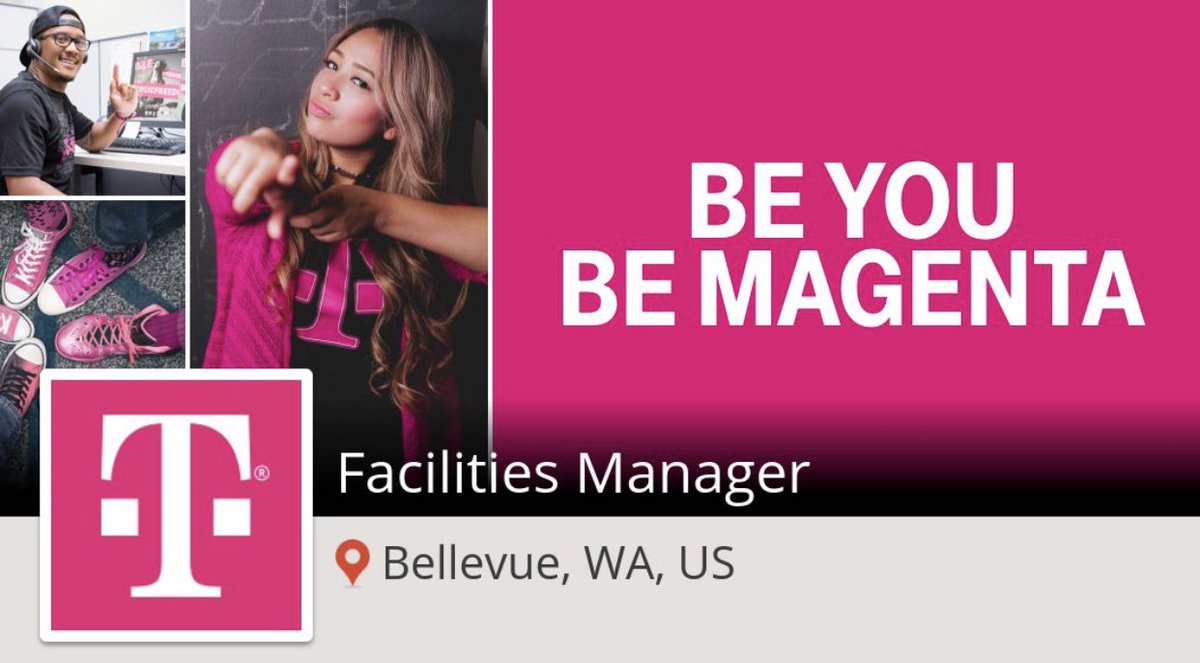 Come join our awesome Corporate Real Estate &amp; Facilities Team at the <a href="/TMobile/">T-Mobile</a> HQ! 🏢 We’re looking for a Facilities Manager to be a part of our fun #MagentaFamily 💕💪🏼
#BestPlaceToWork #Facilities tmobile.careers/job-details/co…
