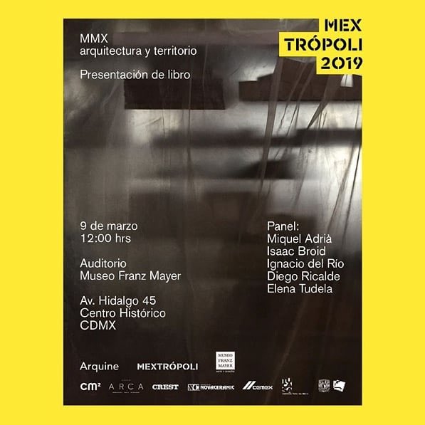 Todo listo para comenzar con el lanzamiento del libro “Arquitectura y Territorio” con <a href="/estudioMMX/">Estudio MMX</a> #Mextrópoli2019 #CRESTContigo #CRESTEVOCA