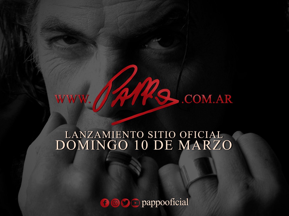 PappoOficial's tweet photo. 10 de marzo, lanzamiento del sitio oficial de Pappo https://t.co/LUtTTJAUAd  #pappo https://t.co/Kc3oF50ggf