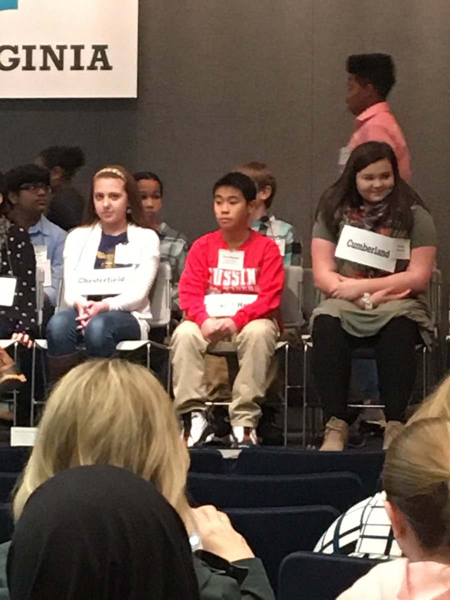 LlewellynCandy's tweet photo. Cheering on our CHPS Spelling Bee champ at the Richmond Times-Dispatch Regional Spelling Bee today!! ⁦@CHPSK12⁩ ⁦@tussingtigers⁩ #gocolonials https://t.co/bLeAPr42bp