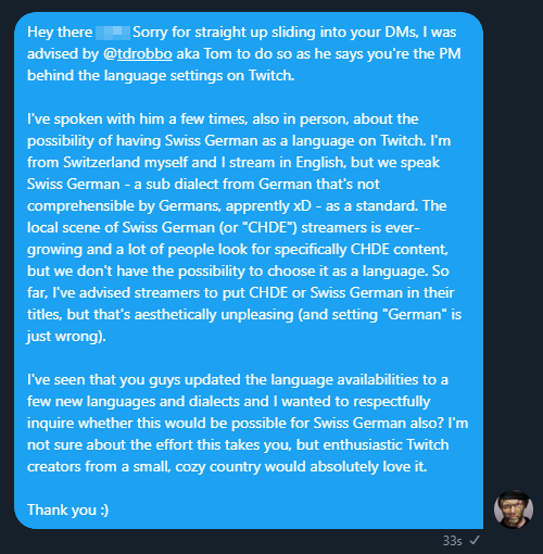 thatguyStrike's tweet photo. Und es gaht wiiter. #Schweizerdeutsch #CHDE #SchwizerdütschAberViolett https://t.co/4HGAZFvx2r