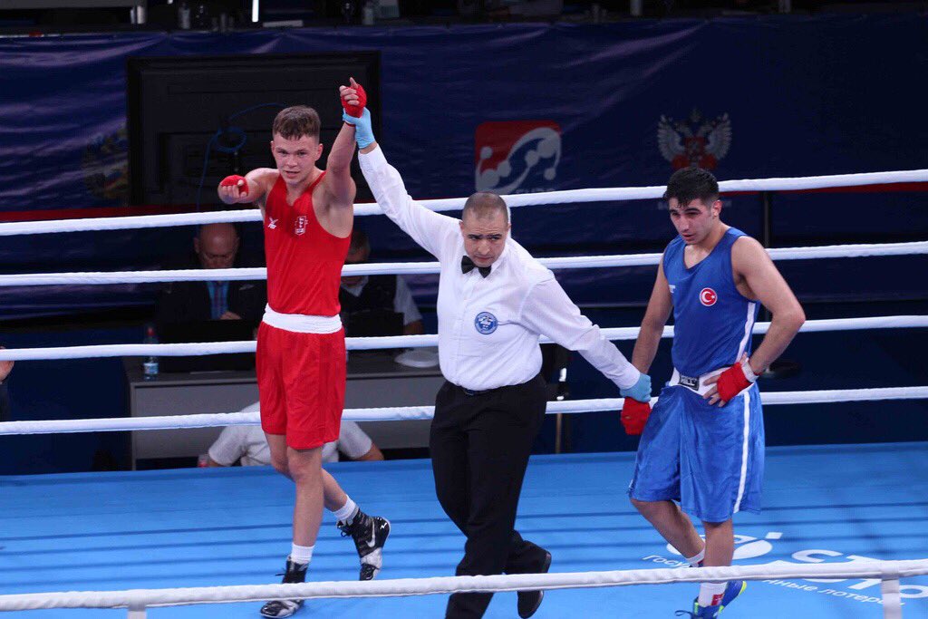 LewisJRich's tweet photo. Good win today against Turkey, nice to get the first fight out the way in these U22 European Championships.. we go again on Monday against Belarus for a place in the quarter finals!🥊🏴
.
.
.
#DatumGroup
#MaldonDemolition
#HighwoodsHealthClinic
#Baccus
#JakFinchHair https://t.co/3Oymp8Gvtc