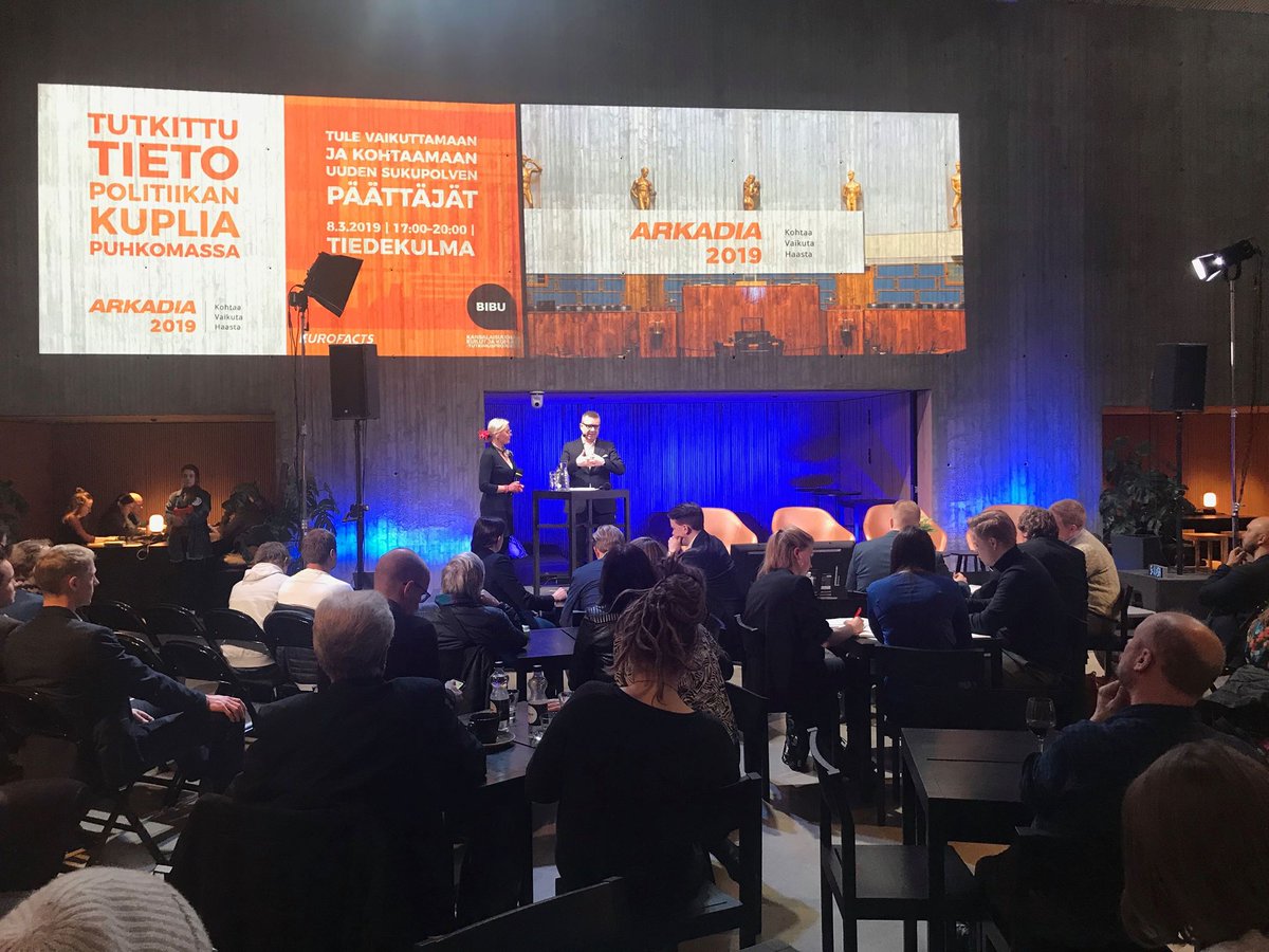EurofactsOy's tweet photo. Lämpimät kiitokset eilisestä Arkadian päätöstilaisuudesta kaikille Tiedekulman yhteiskehittelyyn osallistuneille! Tilaisuuden videotallenne on katsottavissa Helsingin yliopiston Unitubesta: https://t.co/vZHC3KDkQE #Arkadia2019 https://t.co/Nk4Hdqoxzw