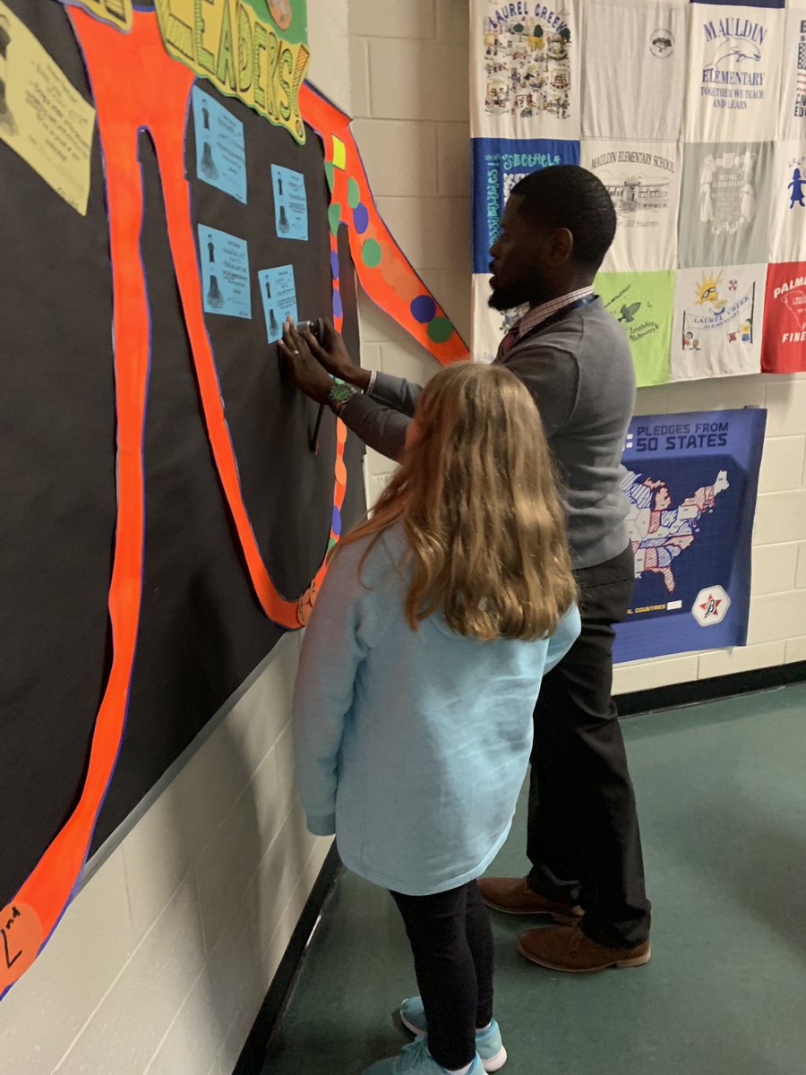 kajsamccullough's tweet photo. My sweet student received a spotlight award and Mr. Parks put her award on our leader board! #mesleads #mesempowers #futureartteacher https://t.co/rQGoiliHS5