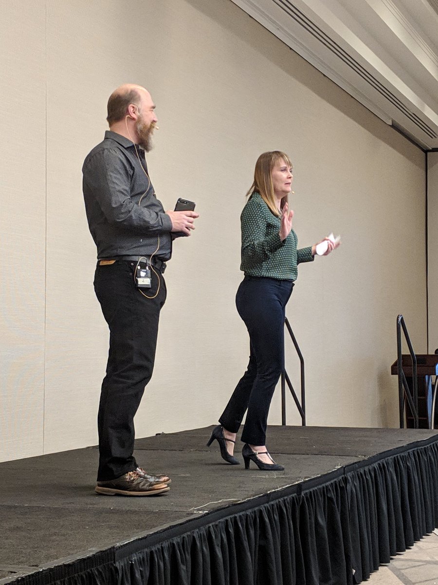 matctheatre's tweet image. #matc19
Keynote presenters Tami Dixon and Jeffrey Carpenter of @BricolagePGH