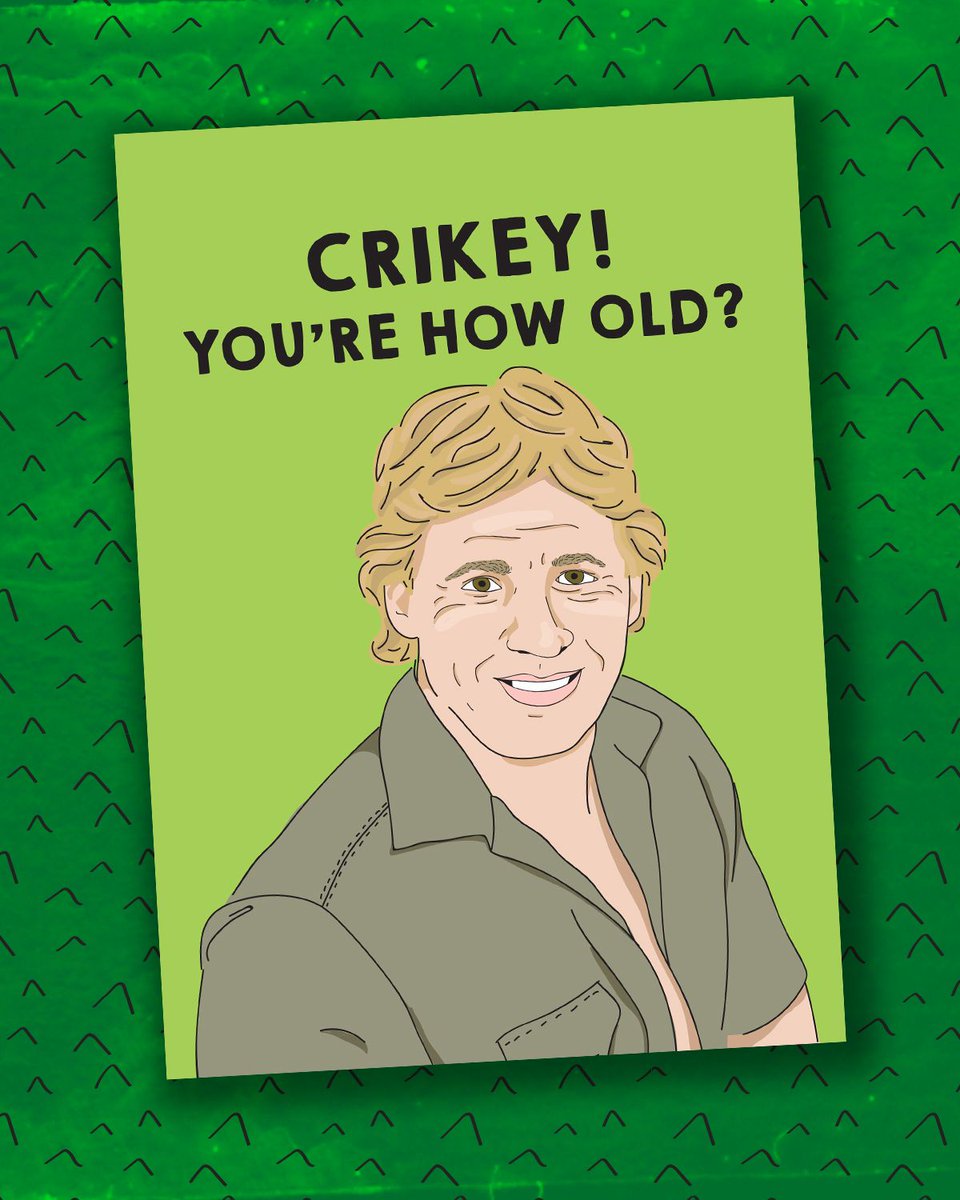 What a beauty! 😂 #SteveIrwin #funny #humour #crikey #funnybirthdaycard #birthdaycard #greetingcards #scribblercards

Find here: scribbler.com/all-cards/Crik…