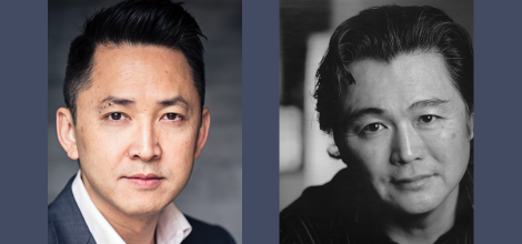 headshots of two guest authors