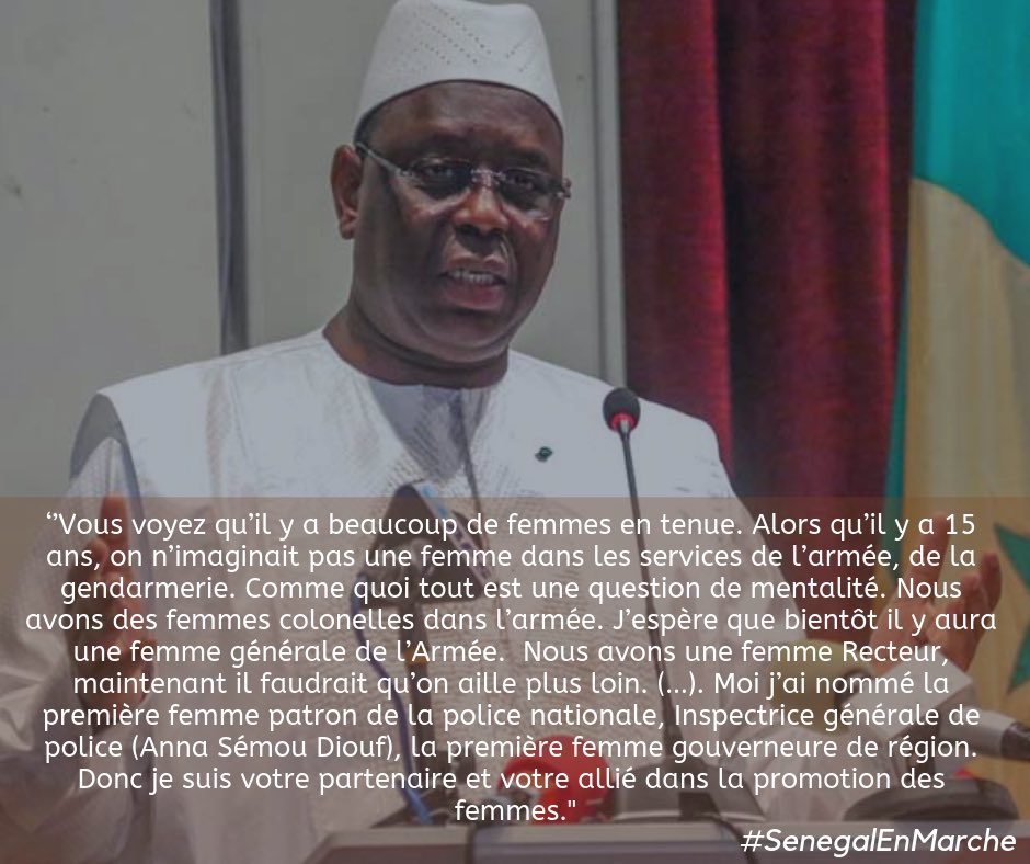 snenmarche's tweet photo. Les #Femmes, partenaires du président de la #République @Macky_Sall #Senegal #8Mars #SenegalEnMarche #Apr #Afrique https://t.co/p3W6sYQAzG