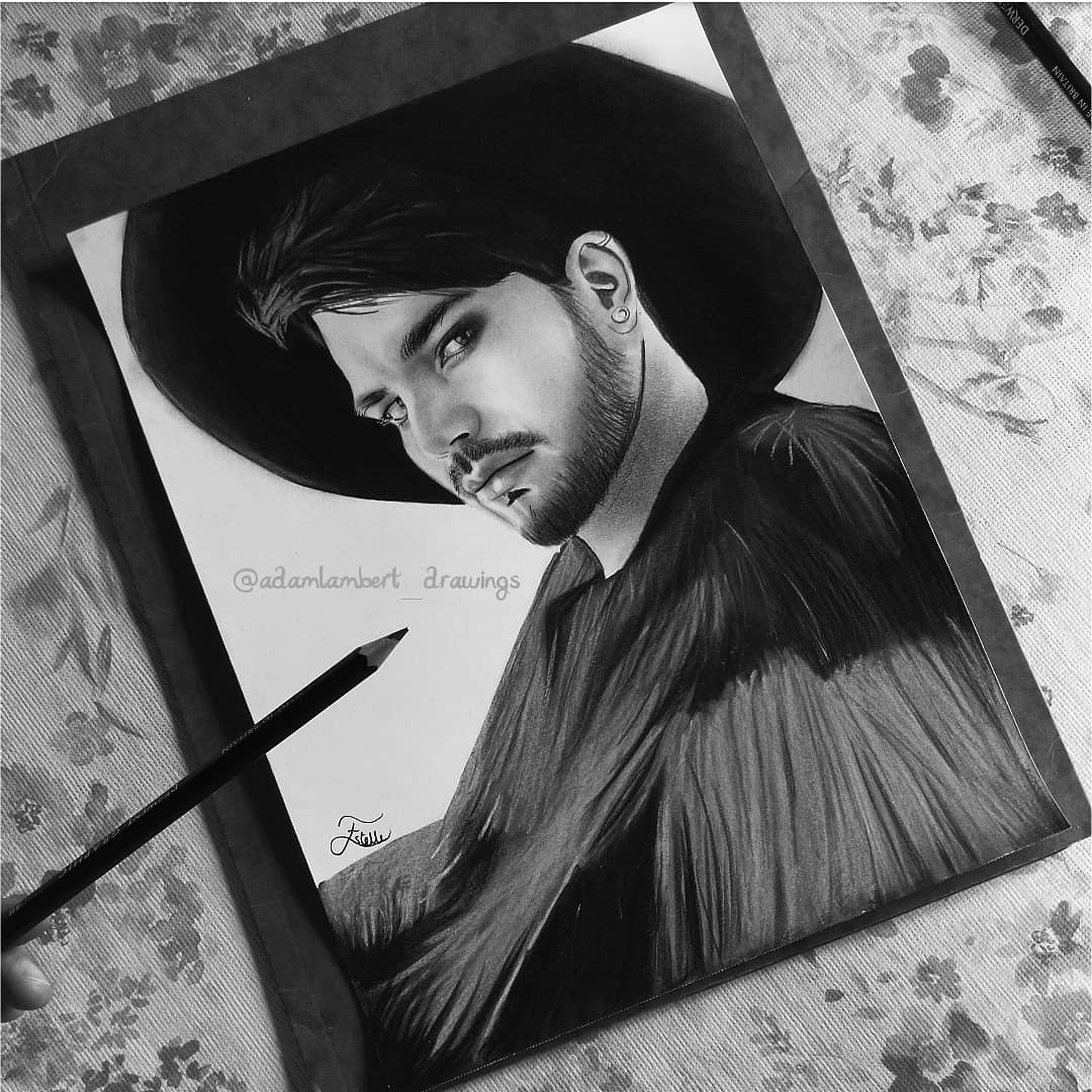 Drawing finished ! 😊✍🏻 <a href="/adamlambert/">ADAM LAMBERT</a> #AdamLambert