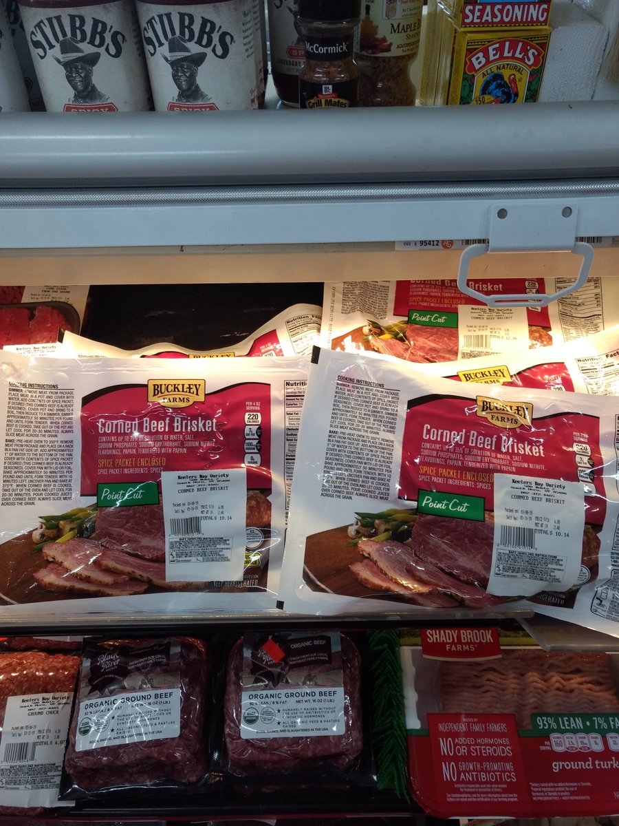 KBVstoreVT's tweet photo. Point cut Corned Beef, just in time for #StPatricksDay ! Only $1.88/lb until 3/16/19 #shopsmall https://t.co/prW957aRFy