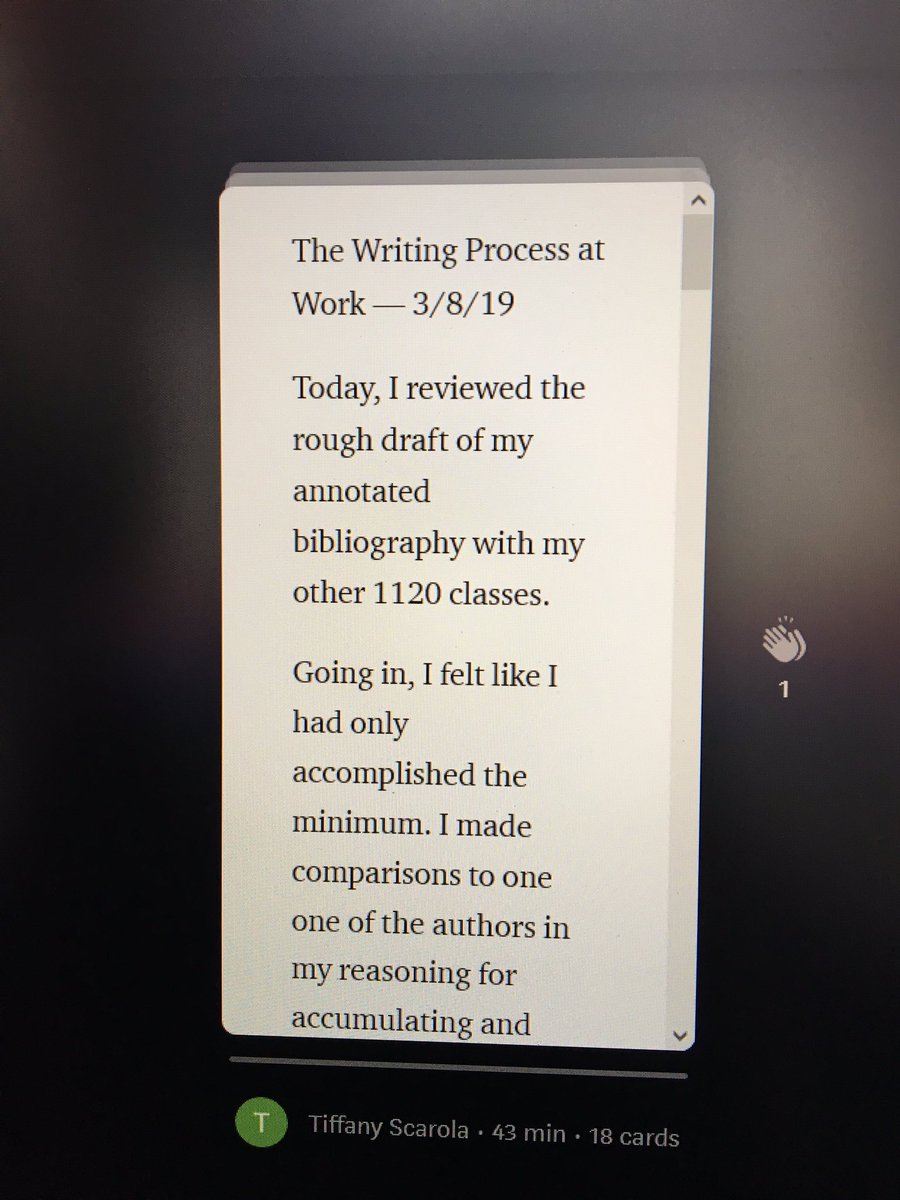 heyprofessor13's tweet photo. @BGSU_UWP I forgot to post this latest blog entry from yesterday about my latest annotated bibliography rough draft. After I finish grading drafts, I am going to be revising my drafts based on the notes from yesterday. #teachingthroughmodeling https://t.co/IZad7YRTYl