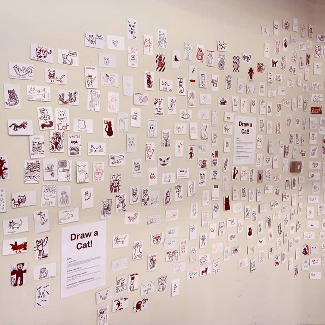 Nanocatsammy's tweet photo. https://t.co/c8IoLWj3rD Is it even really a game convention if it doesn't feature a @stuffbybez cat wall? 😸😻
.
.
.
.
#stuffbybez #cats #drawacat #airecon #airecon2019 #harrogate #ttrpg #tabletopgames #england #drawing #twitter #gamersofinstagram #catsofinstagram https://t.co/nrnrSyd9Xu