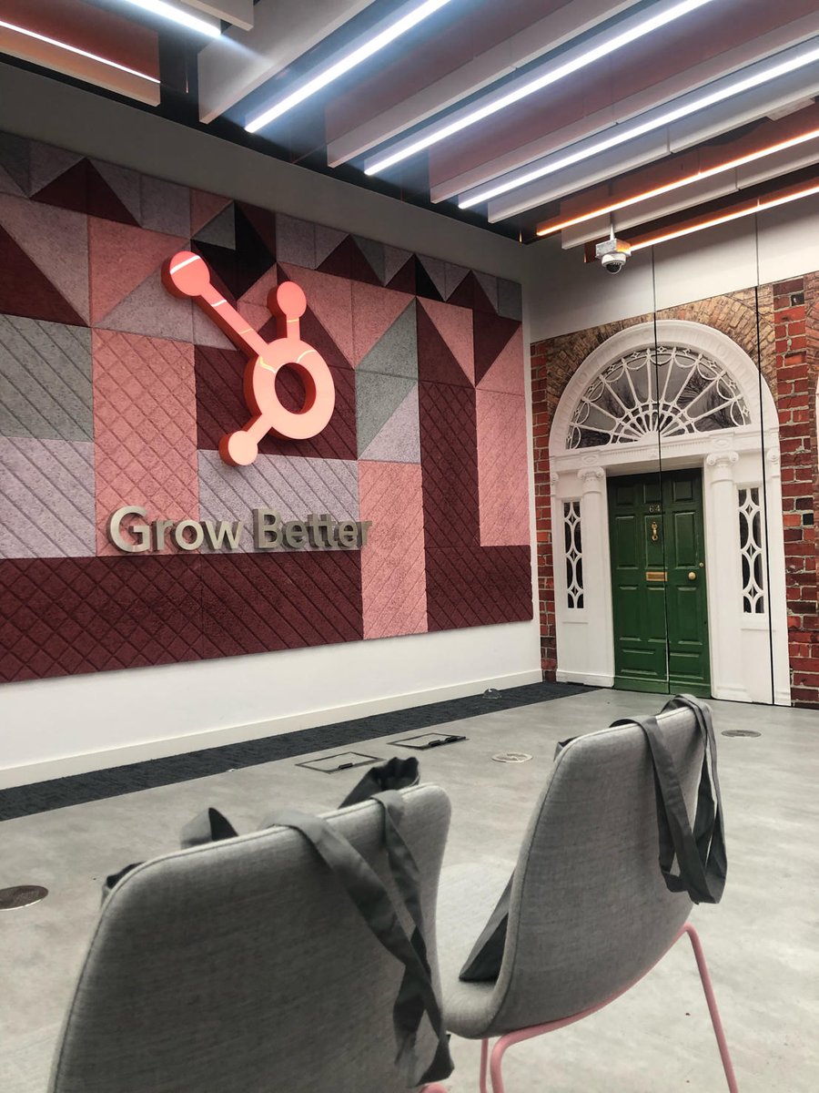 NCIRL's tweet photo. Final year BA (Hons) in Marketing Practice students explored the @HubSpot Dublin office this week to learn about their company culture and grow connections with industry experts #DubSpot https://t.co/kuR4RcEOZd