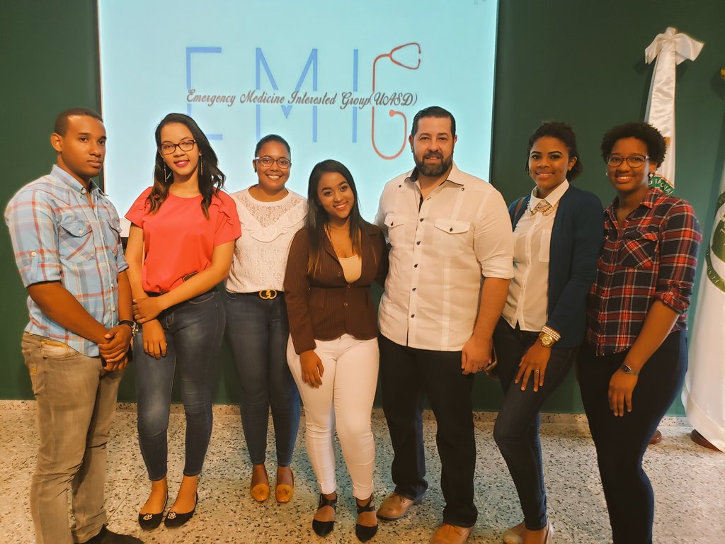 AleBaezMD's tweet photo. Dr Tito Suero: One hand holds to the past, both feet in the present, one hand holds the future. Today we launched @UNPHURD the EMIG UASD (First University of the Americas) #Proud | @AAEMRSA get ready for a new cadre from DR. @SAEMonline @EMIGUNPHU @EmigIntec @EMIGUNIBE @SODOEMRD https://t.co/wrNVGjh9rw