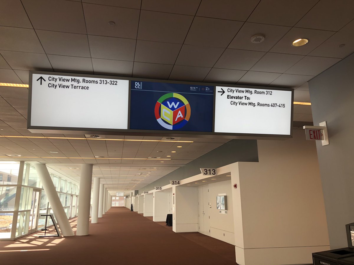 anthrocon's tweet image. The DLCC got an upgrade—new signage with programmable monitors. We’re not saying we’re going to have furry artwork on the monitors, but we’re not saying we’re not. ;-)