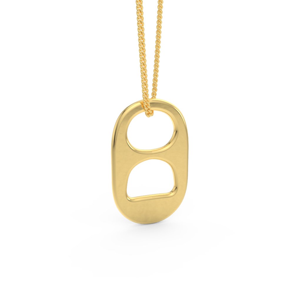Amazon.com: Soda Tab Necklace Gold Plated Obx Jewelry (Gunmetal Plated  Chain) : Handmade Products
