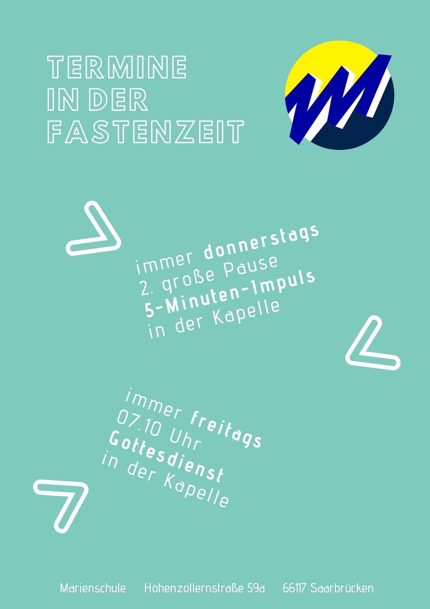 MarienschuleSb's tweet photo. In der Fastenzeit gibt es in unserer Kapelle wieder besondere Angebote für die ganze Schulgemeinschaft. Herzliche Einladung an alle! #fastenzeit #gottesdienst #gemeinsamfeiern #marienschule #katholischeschule #bistumtrier #jugendimbistumtrier #kirchederjugend https://t.co/yoqfFQsHqy
