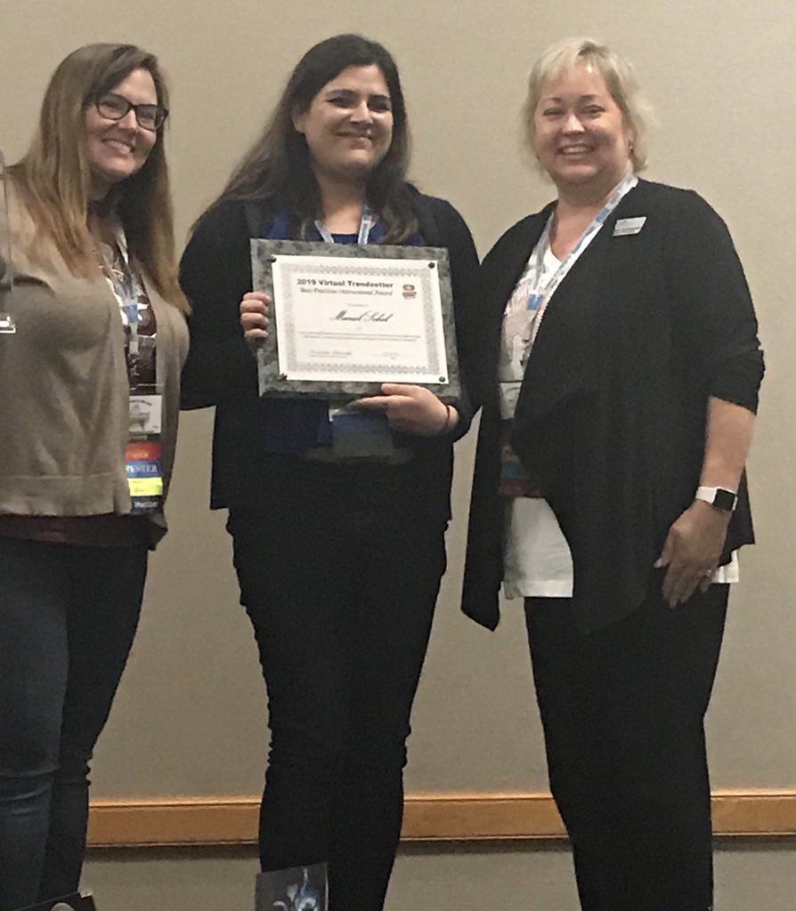 OCVS_Orlando's tweet photo. Congratulations to Mrs. Sohel for receiving the Virtual Trendsetter award and to Mrs. Cadman for receiving the Distric Gem Adward at @FLDVIPN #FLDVIPN2019 https://t.co/G3RQfRUGHo