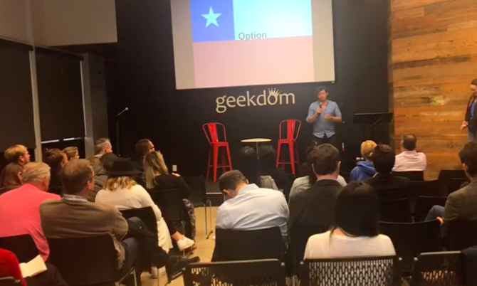 ProChile's tweet photo. #SXSWChile: We are ready to show our innovation offer in South by Southwest in Texas. Five companies participated in a #SpeedPitchCompetition from @Alamo_Angels in San Antonio, to engage with the local business ecosystem before participating in #SXSW2019 https://t.co/MclCFfUUGb