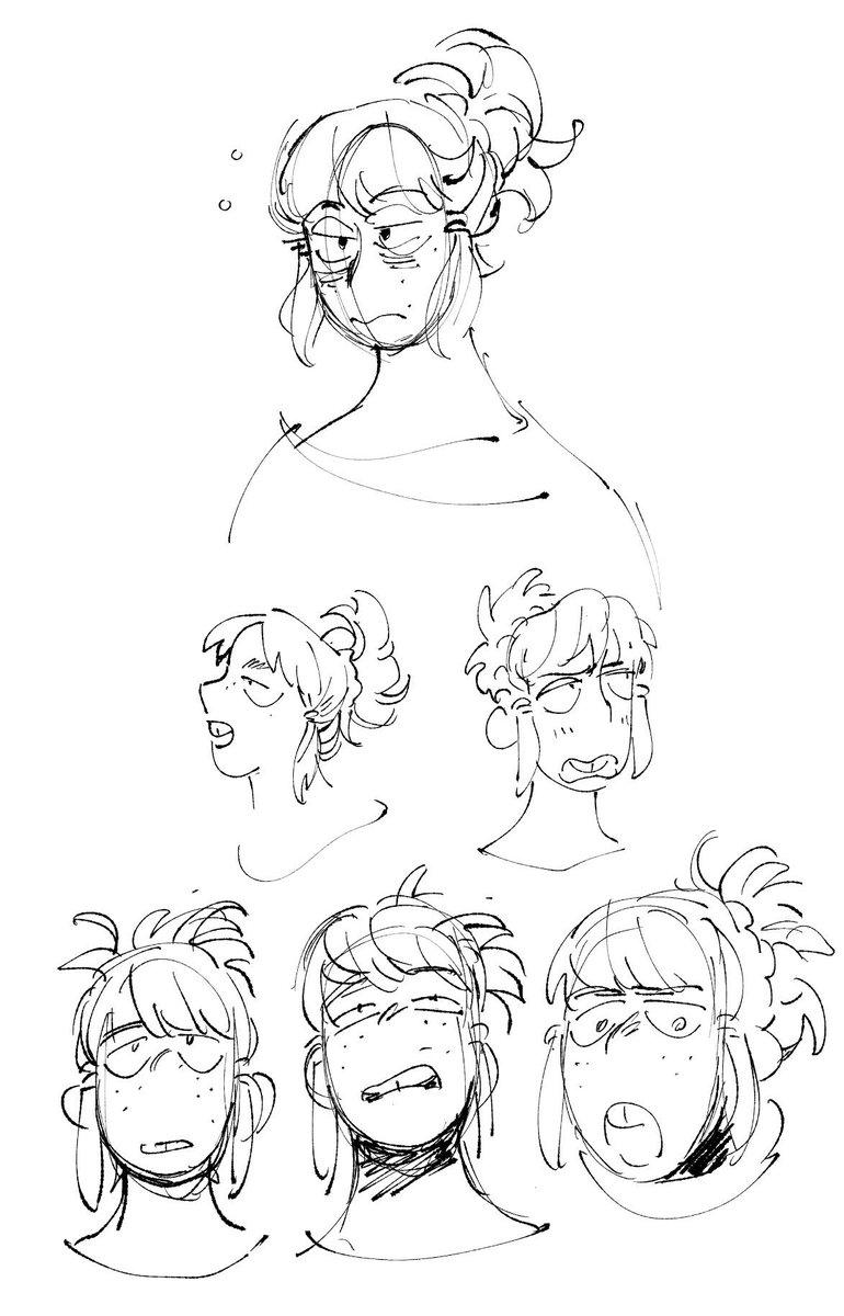 this is other mc of the story and ovelia's partner of crime, their name is Threnody (original design is by sophie, these are just my own drawings of them) 