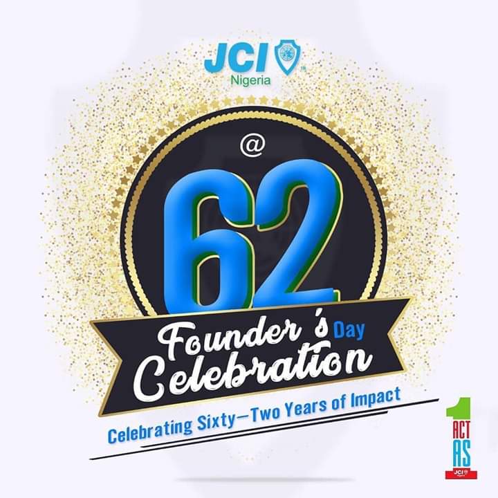 Today, we are again, acting as one to celebrate our Founder, Otunba Robert Bolaji ADEWUNMI who started the JCI Movement in Africa, beginning from Nigeria.

Happy 2019 FOUNDER's DAY fellow ACTIVE CITIZENS. 
#ActAsOne
#CelebratingImpact
#JCINigeria
#FoundersDay
#ActiveCitizens
