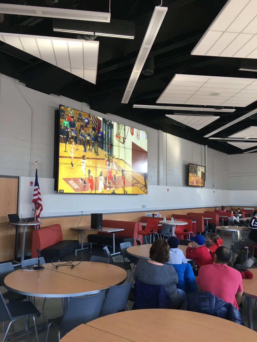 Mechanicville community together at BIG screen cheering on the girls in NYS semifinals #mechanicvillepride