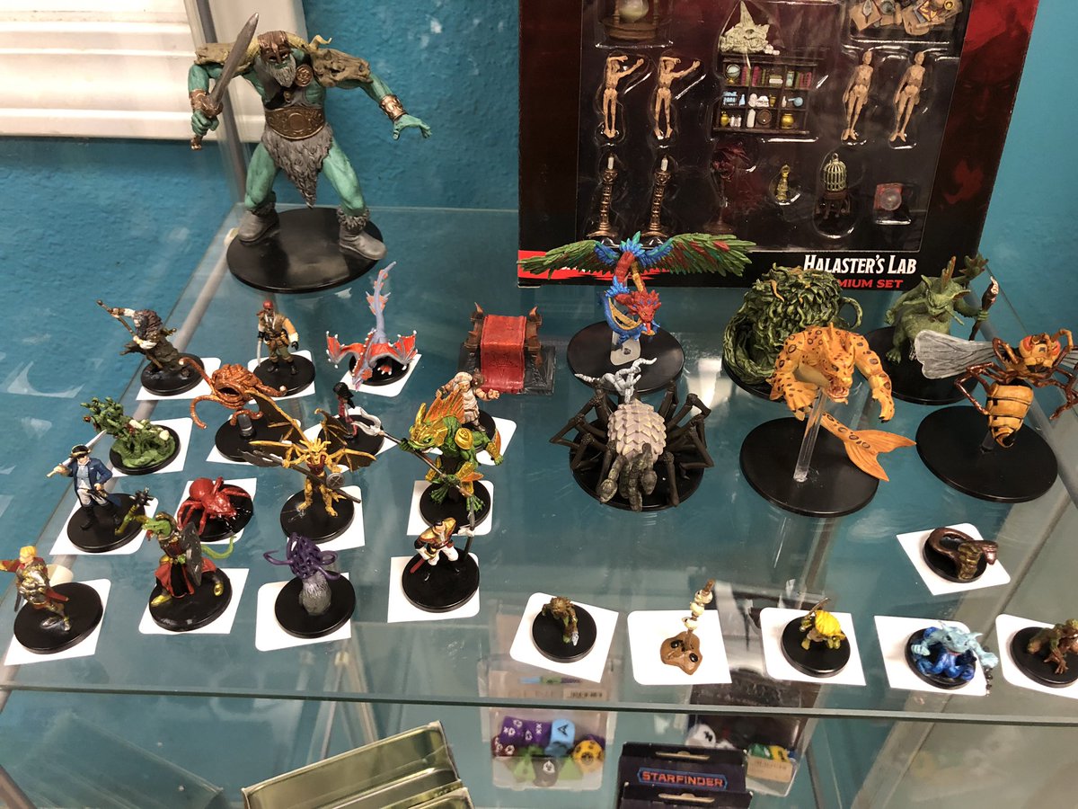 Looking for a specific mini for your games? Or just like collecting insane looking creatures? Check out our new miniatures singles case! Figures are $1.50, $3.00 and $5.00!