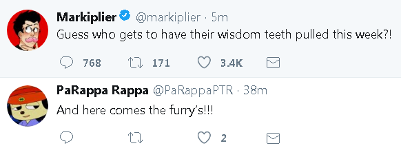 MosierRiverson's tweet photo. @markiplier @PaRappaPTR https://t.co/dBGA8TGDn2