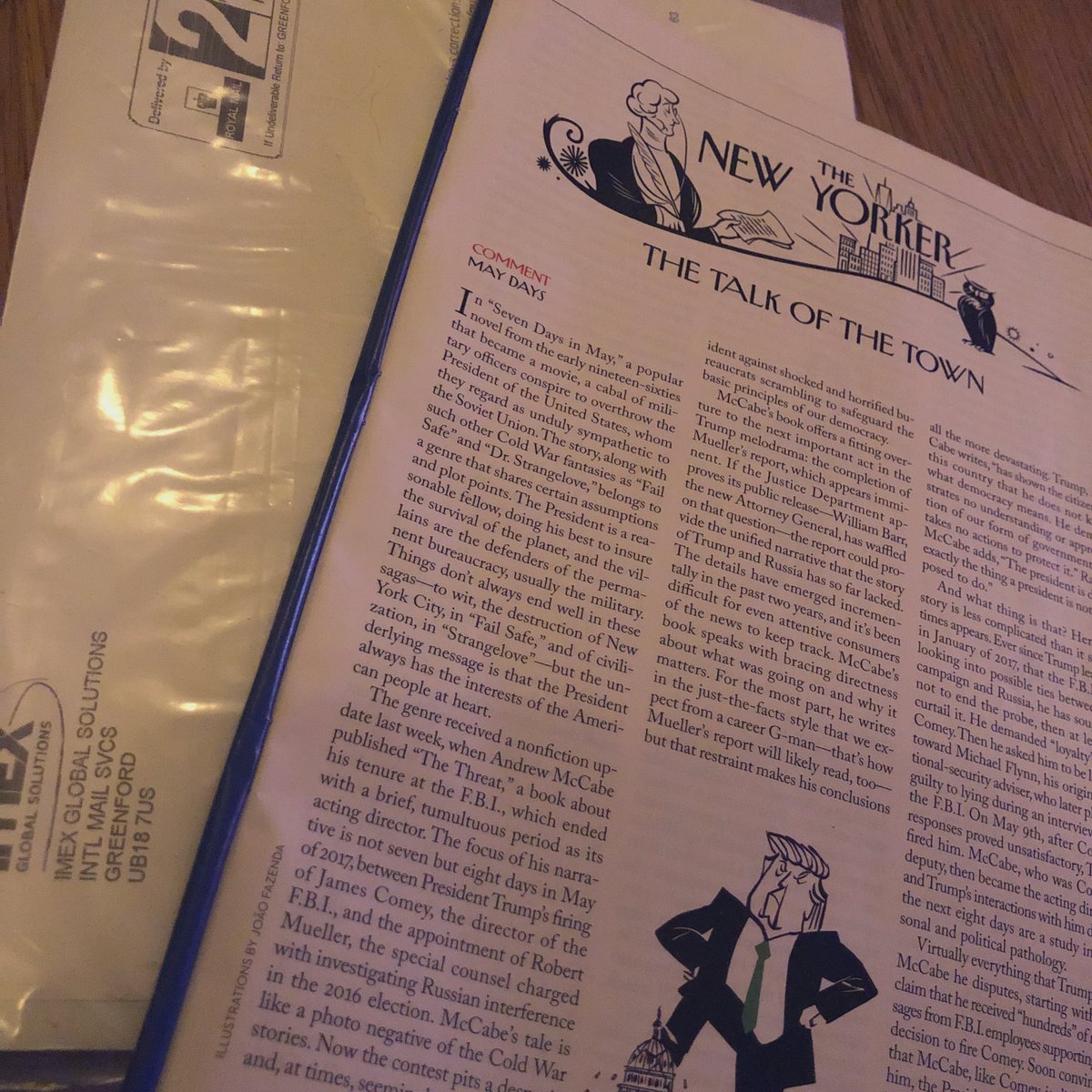 thoroughlygood's tweet photo. I have a very strict rule about my editions of @NewYorker. I can only open the latest copy once I finished reading the previous delivery. In my defence, this week has been a bit busy. #Yay #SundayTomorrow #DayOff https://t.co/E7KMmvhYhI