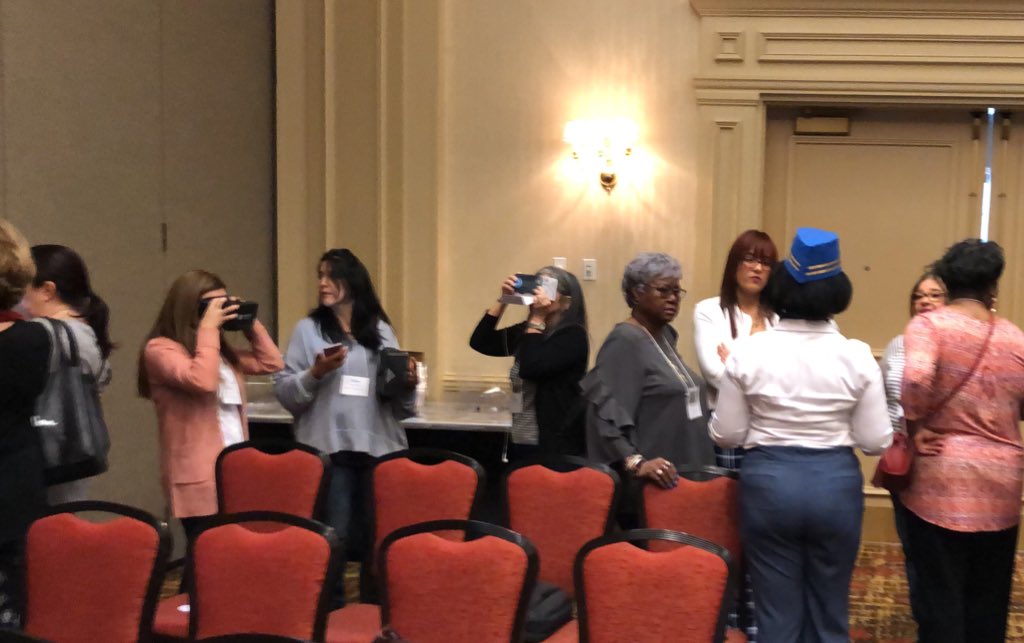 MikoWagstaff's tweet photo. We had a really fun session where teachers were able to take VR fieldtrips to Colombia, Bolivia, Panama, and 5 other countries.  Shared good VR ideas for Foreign Language classes. #FLAG19 conference @FultonCoSchools @WoodlandVoice @ksuiteach https://t.co/mWOKlslTBh