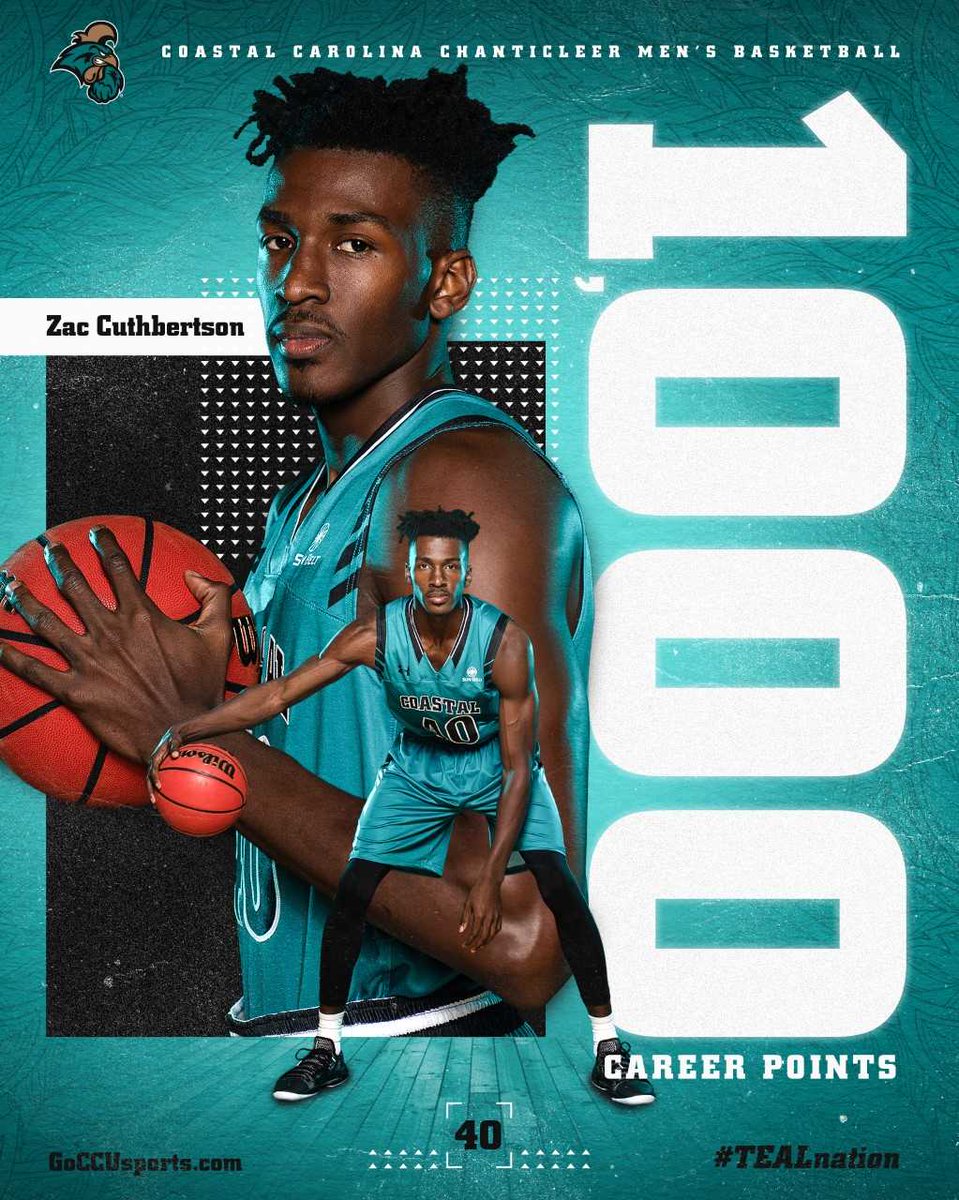 CCU Men's Basketball on X: Congratulations Zac Cuthbertson.Just scored  his 1,000 career point.  / X