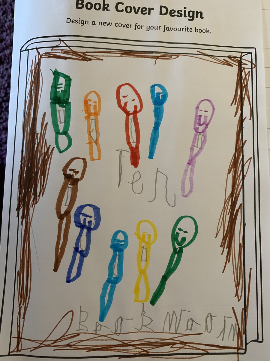 MrsHeeed's tweet photo. My sons version of #tenlittlebookworms @MikeBrownlow1   I’ve been made to read it to him everyday since the day it came out. He loves it. https://t.co/OGdINHcmhn