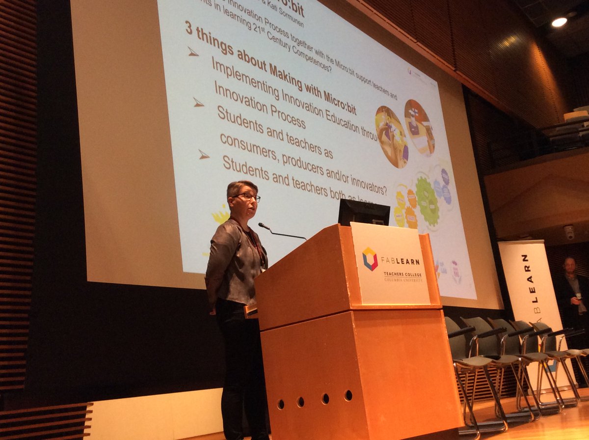 TiinaKorhone's tweet photo. Innovaatiokasvatus ja tutoroppilastoiminta tänään esillä FabLearn-konferenssissa New Yorkissa. Tänä vuonna konfassa mukana ennätysmäärä maita (23kpl)! @kylmaoja #FabLearn #Innokas2019 @EduSciHelsinki #co4lab #growingmind https://t.co/MNVYEo4jQJ