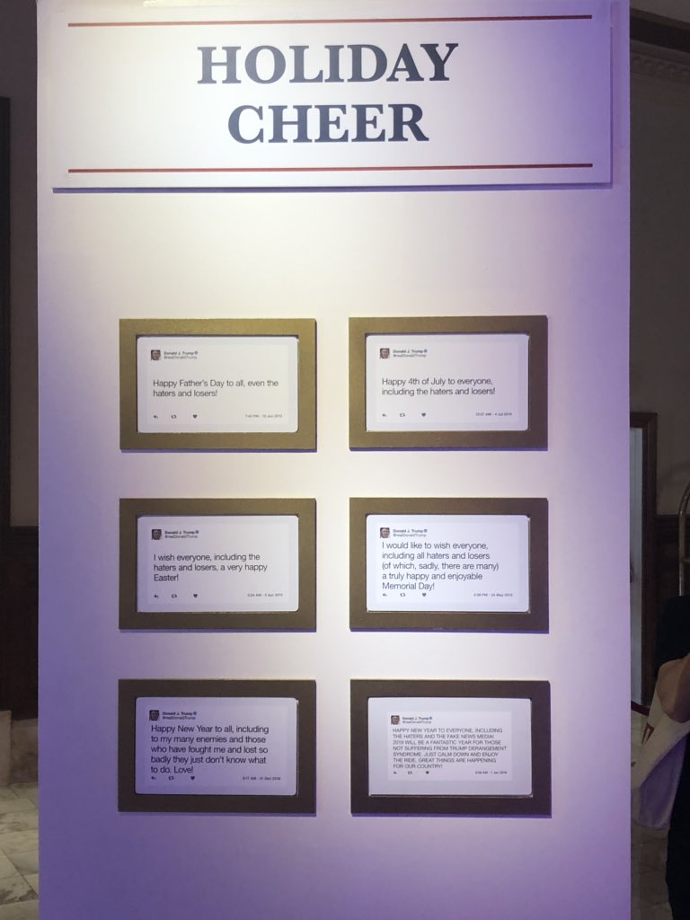 isabel_garvey's tweet photo. Amazing exhibition on presidential tweets at sxsw from @TheDailyShow @ComedyCentral #dailyshowlibrary Pretty shocking stuff! https://t.co/jxadzgQljU