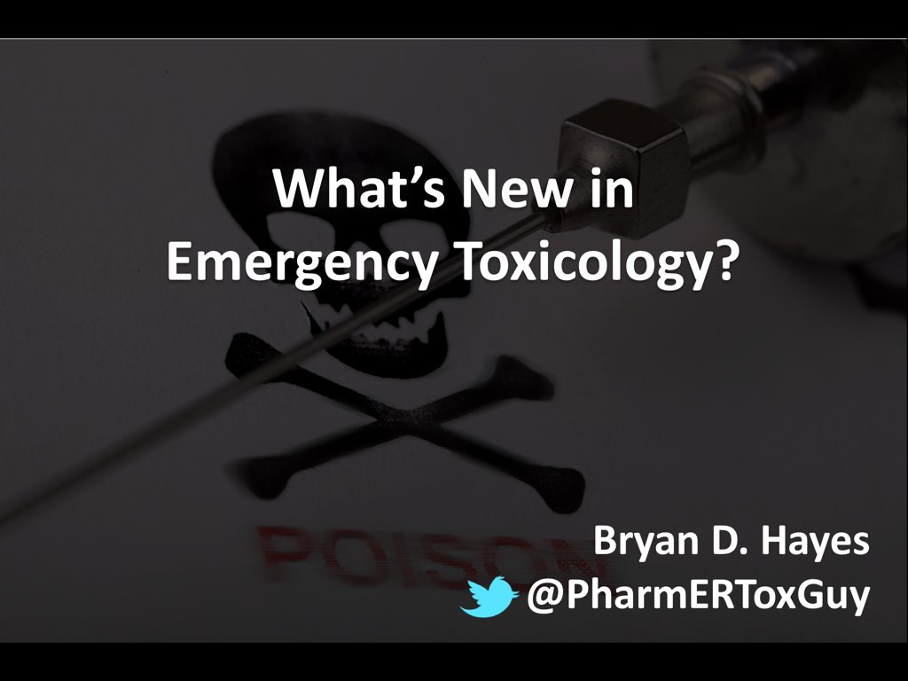 ‘What’s New in Emergency Toxicology?’ | Handout from my #AAEM19 preconference talk pharmertoxguy.com/lecture-handou… #FOAMed #FOAMtox