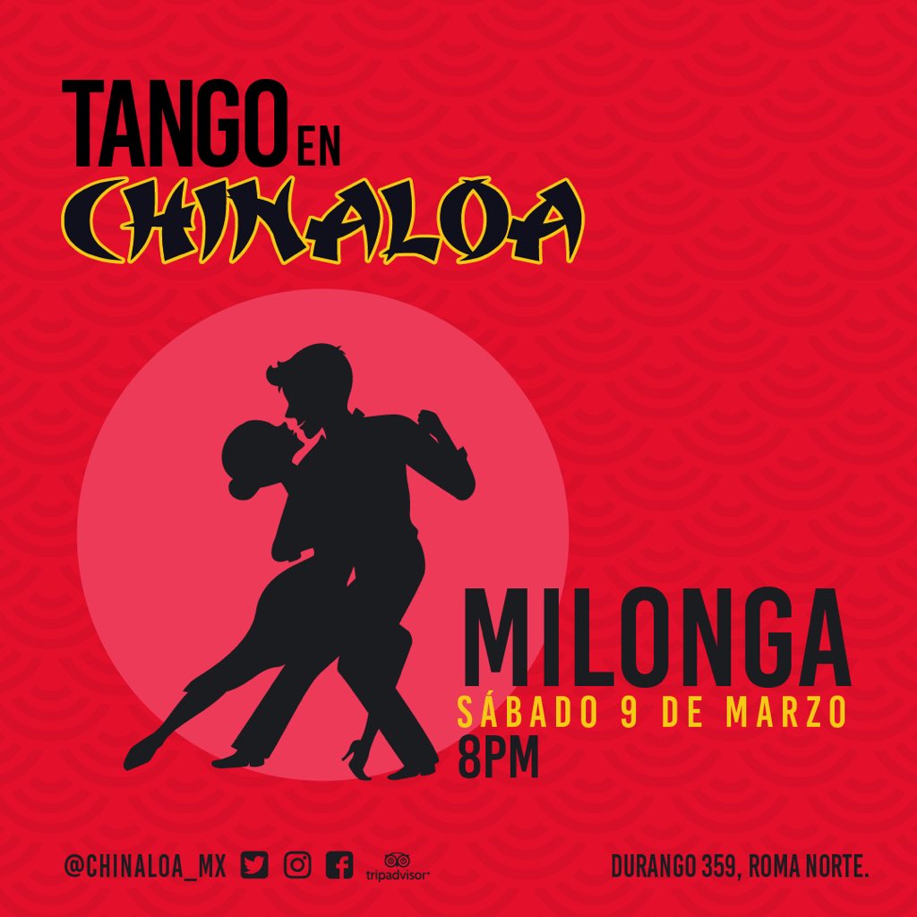 chinaloamx's tweet photo. Los sábados de @chinaloamx se volvieron más movidos con nuestros #SabadosDeTango ¡Los esperamos! #CDMX https://t.co/FvMbdmQHHl