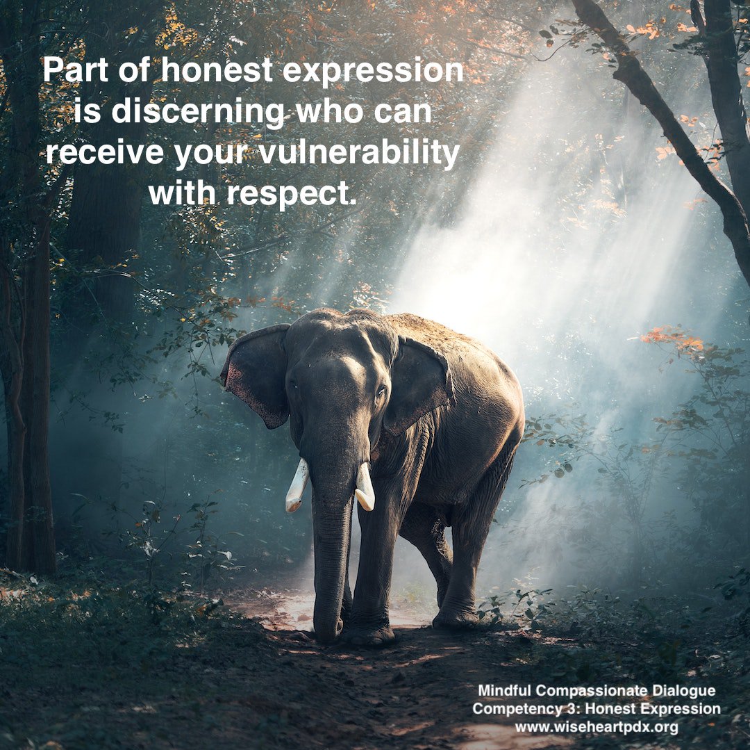 wiseheartpdx's tweet photo. Part of honest expression is discerning who can receive your vulnerability with respect.
.
.
.
.
#honestexpression #mindfulcompassionatedialogue #nvc #communication #respect #relationshipskills https://t.co/okG5q6Upd6 https://t.co/FbqNhRPF67