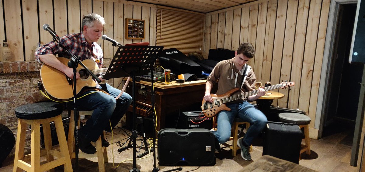 MerrynGlover's tweet photo. Father and son jamming at the open mic night at our local. #pubsession #livemusic #Highlands https://t.co/1p4dVymPoJ