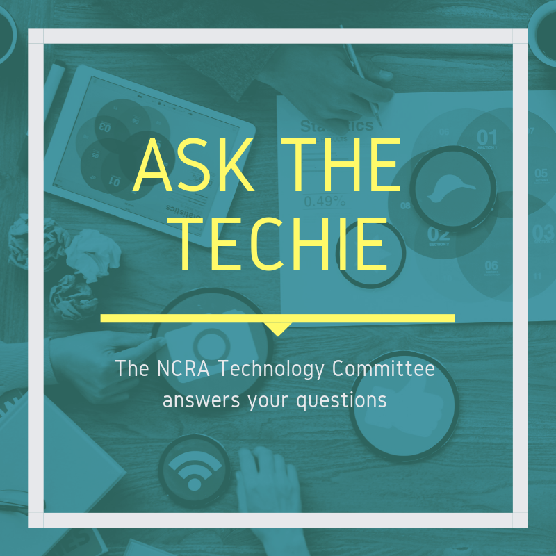 Dear Techie,
I just accepted a position in federal court, after having been a freelancer for several years. What briefs can the Tech Committee recommend to help the transition go smoother for me when I’m offering realtime to my judge?
ow.ly/nZrM50mGAX9