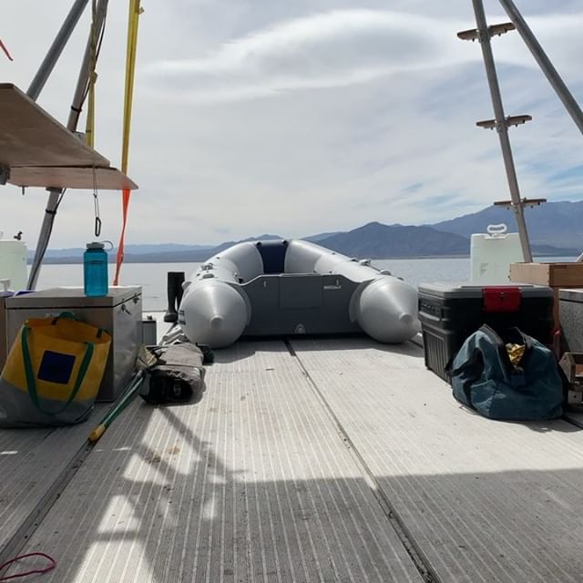 land_arts's tweet photo. terminalexploration reading #saltonsea for _desertx - #humminbird #torqeedo #solar #soundpictures https://t.co/LQg6u5GQCD
